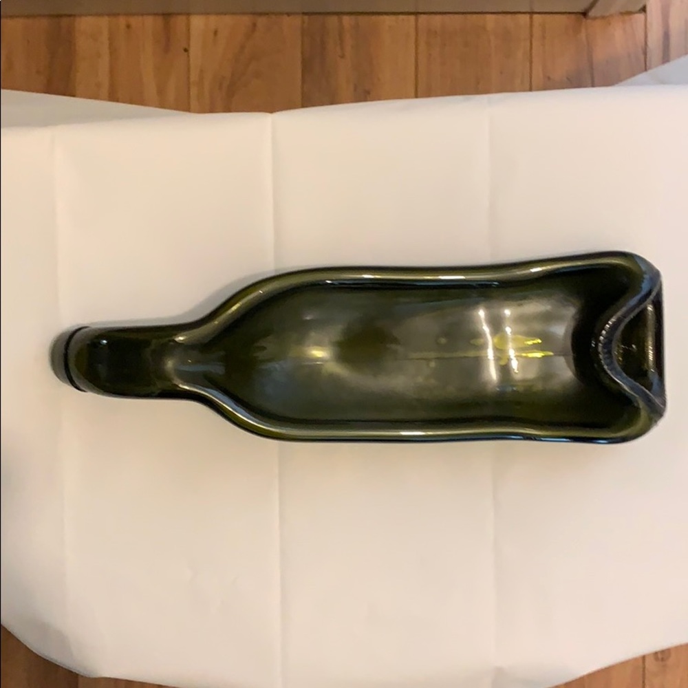 Handmade Amber Wine Bottle Spoon Rest
